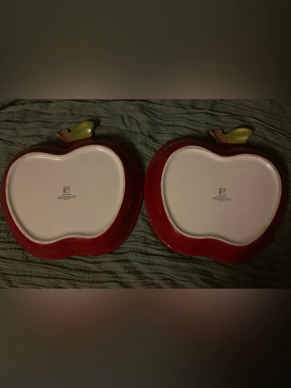 Set of Two Harvest Apple Pie Recipe Dishes